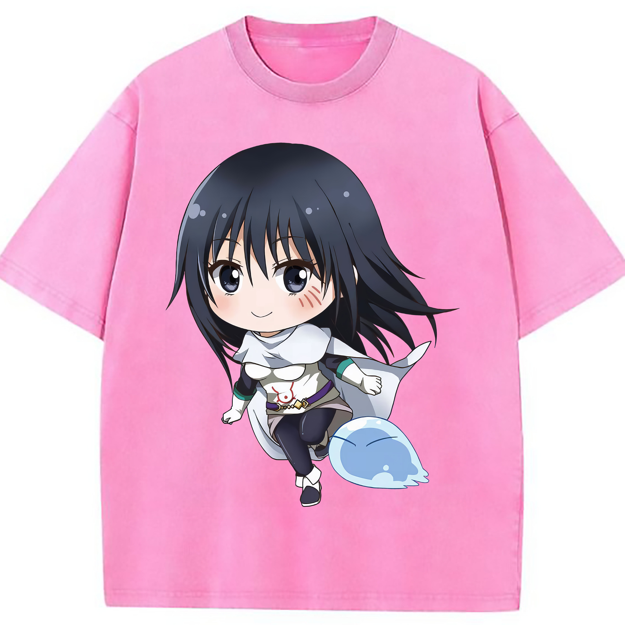 （画像用） 転スラ Regarding Reincarnated to Slime 綿100% ヴィンテージ風 半袖Tシャツ（フロントプリント）